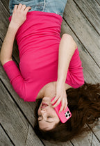 Cleo Tee - Hot Pink
